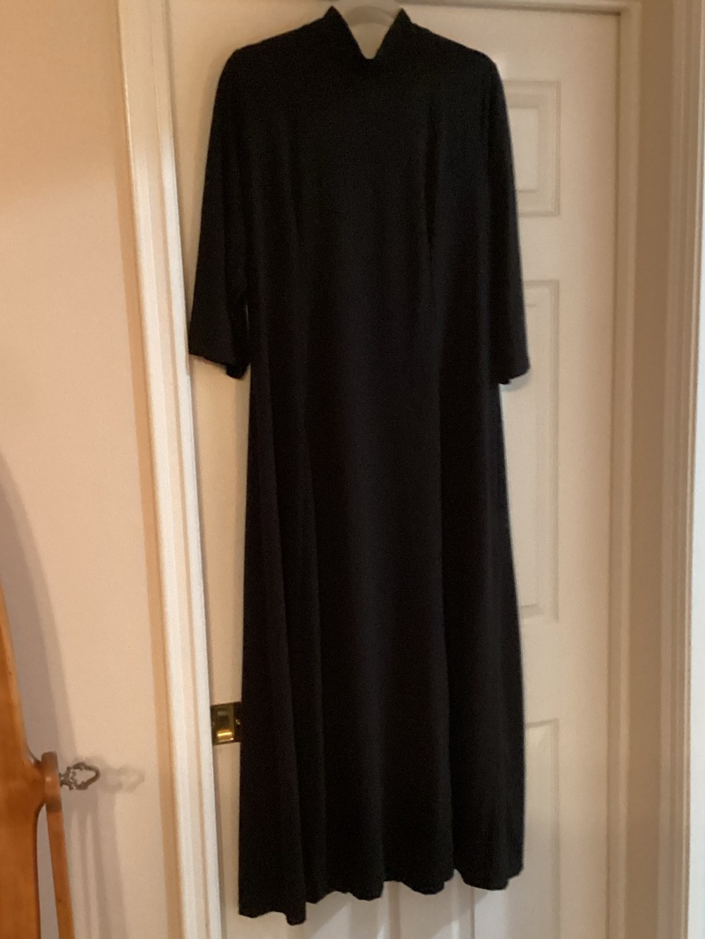 Jessica London Black Maxi Dress with Modest V-Neck